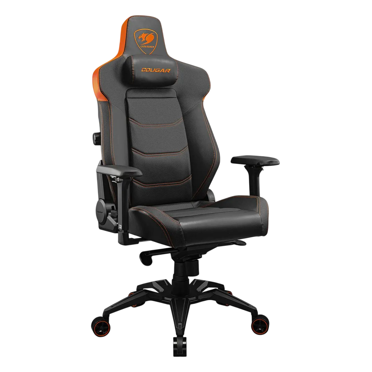 Cougar (3MEVOGLB.0001) Armor Evo Royal Adjustable Gaming Chair, PVC Leather - Black/Gold