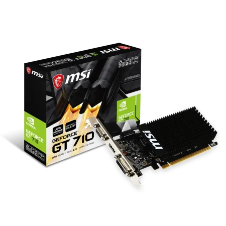 MSI (912-V809-4265) NVIDIA GeForce GT710 2Gb DDR3 - Low profile Design - Black