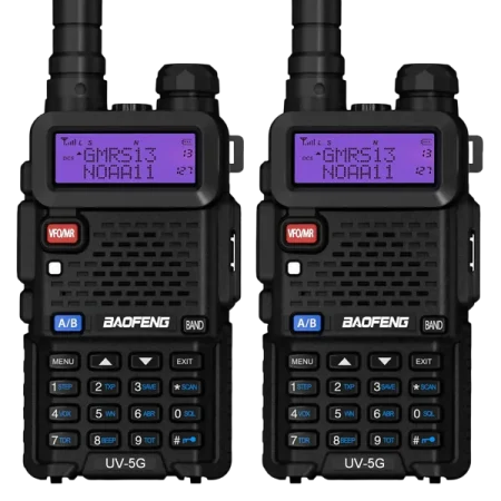 Baofeng (UV-5R) Dual Band Handheld radio Talkie Walkie - Analog Portable Two-Way Radio - Black