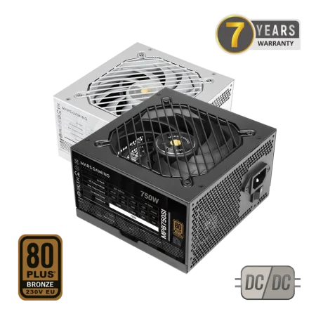 Mars Gaming (MPB750SI) 750W Power Supply 80 Plus Bronze - ATX - Black