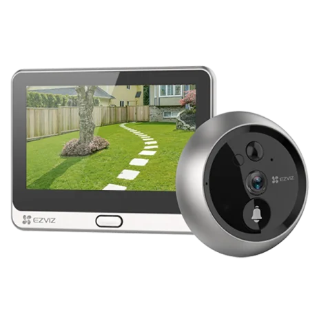 EZVIZ (CS-DP2C) Wire free Peephole Doorbell - 2MP -15fps full HD - 4.3'' Color Screen - Silver