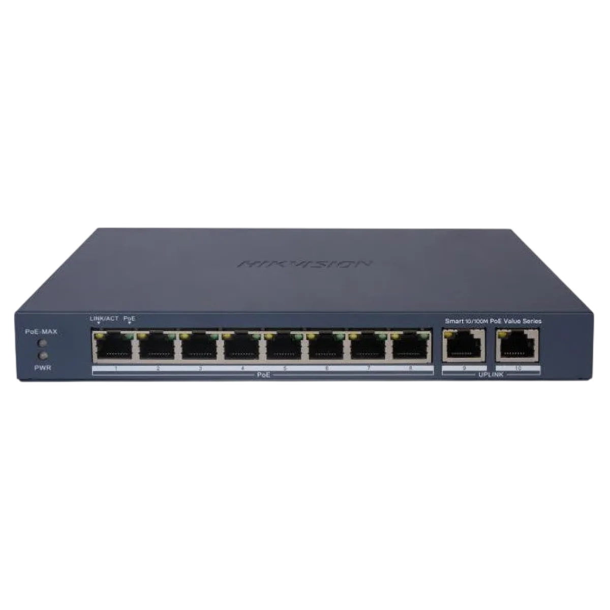 HikVision (DS-3E1310P-EI/M) 8-Port Fast Ethernet Smart managed POE Switch - Black