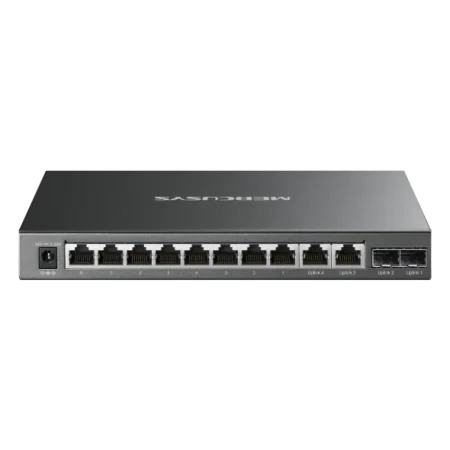 Mercusys by TP-Link (MS112GMP) 12-Port Gigabit Desktop Switch - 8-Port PoE+ - Black