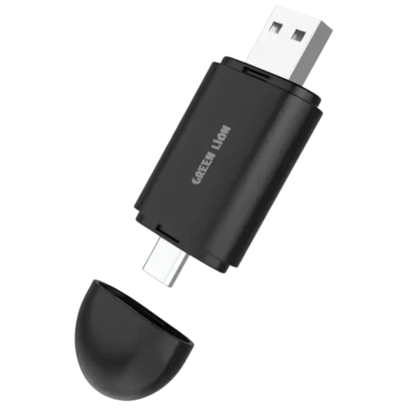 Green Lion (GN2I1AWCABK) Mini Wireless Car Adapter - USB-A / USB-C - Black