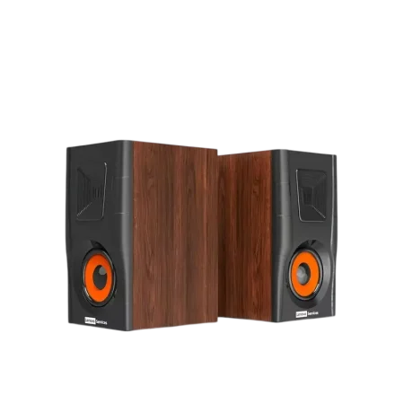 Lenovo (S-D03) Services 2.0 Desktop Wired Speakers Set - Wooden / Black