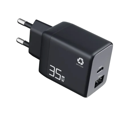 LinkCell (ACLTRC1012) 35W USB-A/USB-C Wall Charger - UK Plug - Black