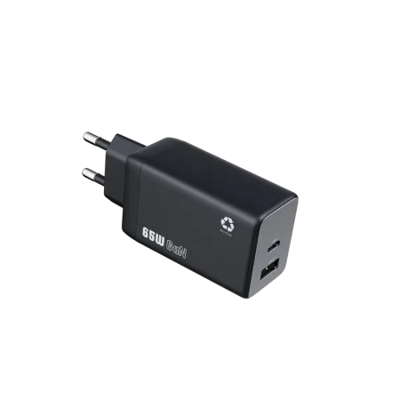 LinkCell (ACLTRC1010) 65W USB-A/USB-C Wall Charger - UK Plug - Black