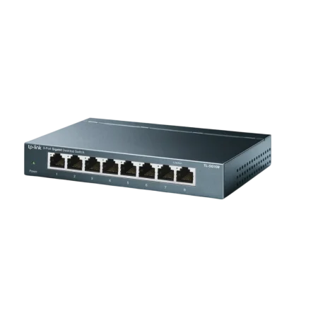 TP-Link (TL-SG108) 8-Port Gigabit Desktop Switch - Black