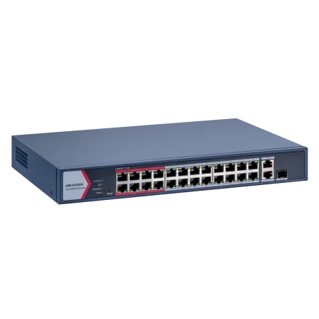 Hikvision (DS-3E1326P-EI/M) 24-Port Fast Ethernet Smart POE Switch - Grey