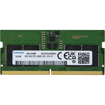Samsung (M425R1GB4PB0-CWMOL) 8Gb DDR5 PC5-5600B SoDimm Single Sided RAM 262pin 1.1V - Green PCB