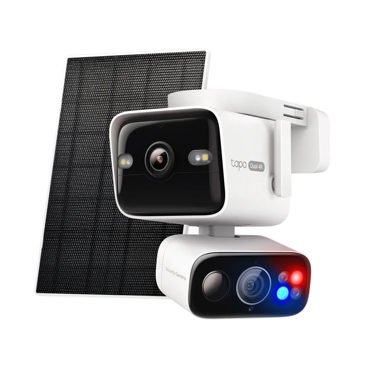 TP-Link (Tapo-C675D Kit) Solar-Powered Dual-Lens Pan/Tilt Security Camera Kit - White