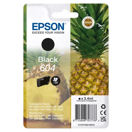 Epson (C13T10G14010) Genuine 604 Expression Home Black Ink - 3.4ml