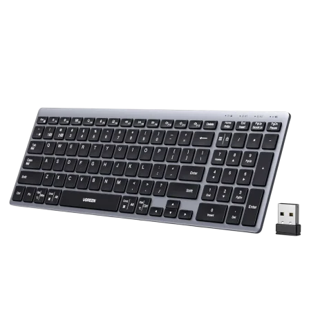 UGreen (75163) K552 Multimode Rechargeable Wireless Keyboard, US Layout - Grey