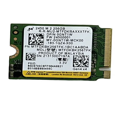 Micron (MTFDKBK256TFK) 256Gb 2450 Series M.2 2230 PCIe x3 NVMe 1.3 SSD