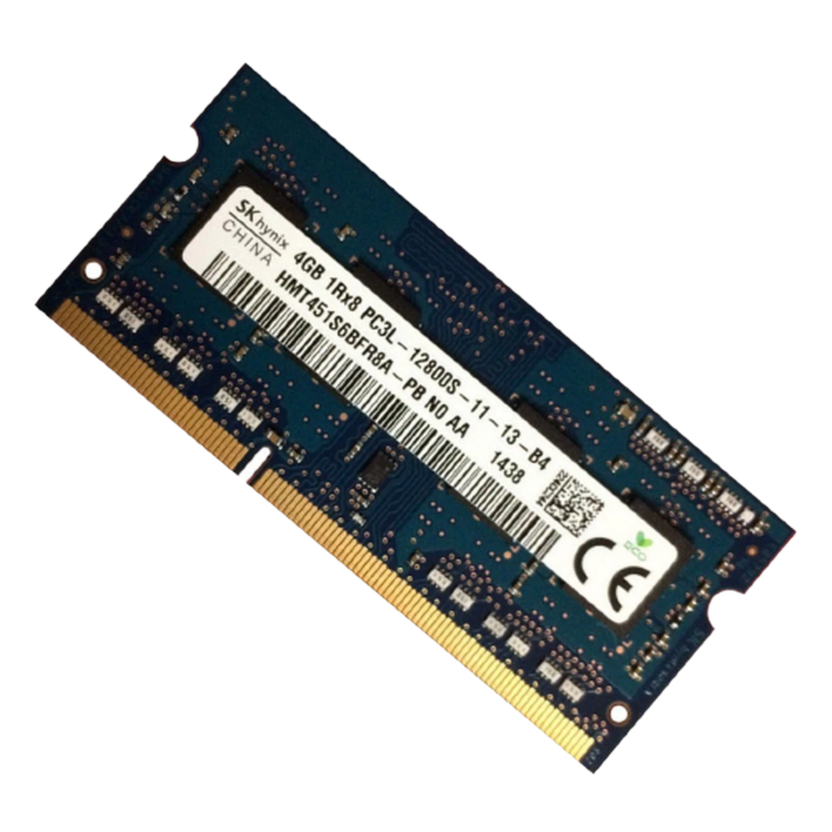 SK Hynix 8GB DDR3L-1600MHz PC3L-12800R UDIMM - Single Rank; Single Sided Memory Module - Blue