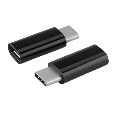 Iconz (IRCA20) microUSB to USB-C Adapter Coupler - Black